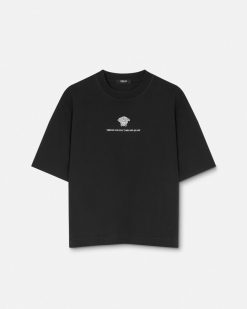 T-Shirts Et Polos | Versace T-Shirt Brode Medusa Milano