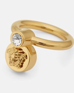 Bagues | Versace Bague Medusa Avec Cristal