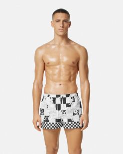 Maillots De Bain | Versace Short De Bain Medusa Contrasto