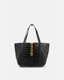 Greca Goddess | Versace Grand Fourre-Tout Greca Goddess Effet Croco