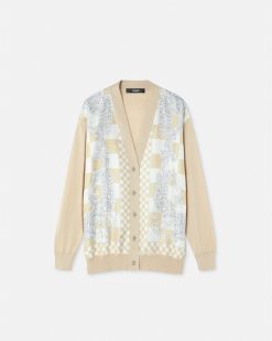 Maille | Versace Cardigan En Maille Medusa Contrasto