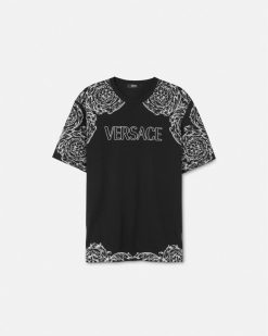 T-Shirts Et Polos | Versace T-Shirt Barocco Stencil