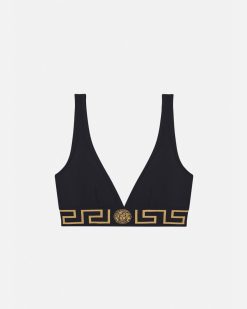 Soutiens-Gorge Et Slips | Versace Brassiere Triangle A Bordure Greca