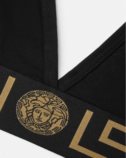 Soutiens-Gorge Et Slips | Versace Brassiere Triangle A Bordure Greca