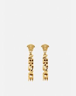 Boucles D'Oreilles | Versace Boucles D'Oreilles La Medusa Avec Logo