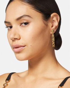 Boucles D'Oreilles | Versace Boucles D'Oreilles La Medusa Avec Logo