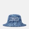 Chapeaux Et Casquettes | Versace Bob A Logo Barocco En Denim