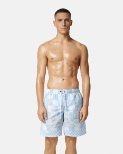 Maillots De Bain | Versace Short De Surf Medusa Contrasto