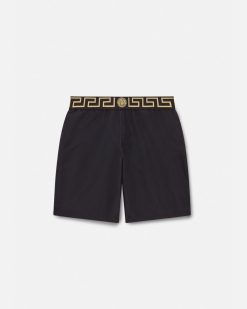 Maillots De Bain | Versace Short De Surf A Bordure Greca