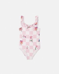 Vetements De Plage | Versace Maillot De Bain Blossom Kids