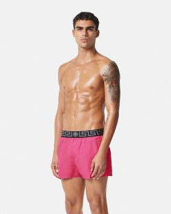 Maillots De Bain | Versace Short De Bain A Bordure Greca