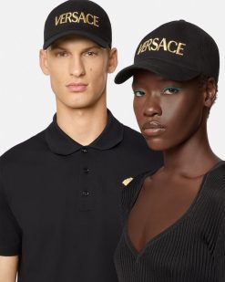 Chapeaux Et Casquettes | Versace Casquette A Logo Brode