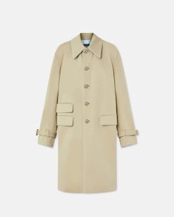 Vestes Et Manteaux | Versace Trench En Gabardine Contrecollee