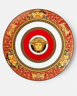 Assiettes | Versace Assiette De Presentation Medusa Red 33 Cm