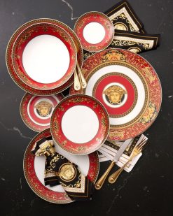 Assiettes | Versace Assiette De Presentation Medusa Red 33 Cm