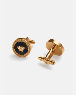 Boutons De Manchettes Et Broches | Versace Boutons De Manchette Medusa En Resine