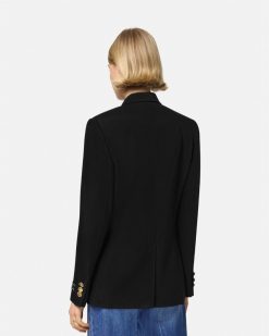 Vestes Et Blazers | Versace Blazer Slim Masculin A Boutonnage Croise