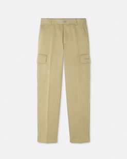 Pantalons Et Shorts | Versace Pantalon Cargo En Gabardine