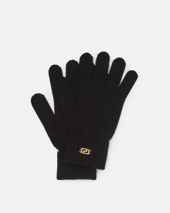 Accessoires Textiles | Versace Gants En Maille Greca