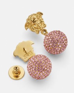 Boucles D'Oreilles | Versace Boucles D'Oreilles Medusa Sphere A Cristaux