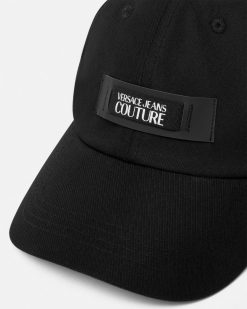 Accessoires | Versace Casquette De Baseball Avec Etiquette Du Logo