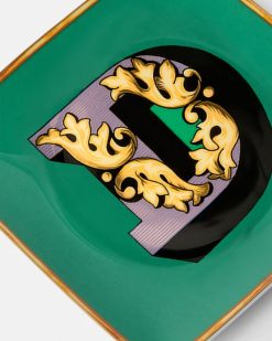 Deco | Versace Assiette Carree D Versace Alphabet 11,5 Cm