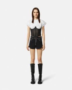 Vetements | Versace T-Shirt Facon Bustier Warranty Avec Logo