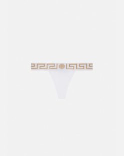 Soutiens-Gorge Et Slips | Versace String A Bordure Greca