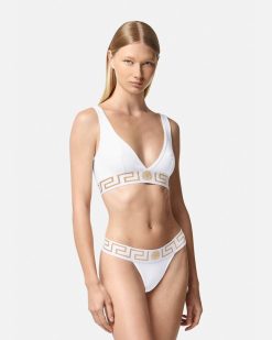 Soutiens-Gorge Et Slips | Versace String A Bordure Greca