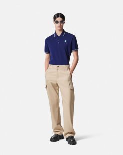 T-Shirts Et Polos | Versace Polo A Manches Courtes Medusa