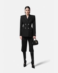 Vestes Et Blazers | Versace Blazer A Boutonnage Croise Et Forme Sablier