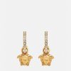 Boucles D'Oreilles | Versace Creoles La Medusa Avec Cristaux