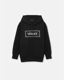 T-Shirts Et Pulls | Versace Hoodie A Logo Brode