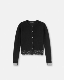 Maille | Versace Cardigan En Dentelle Barocco