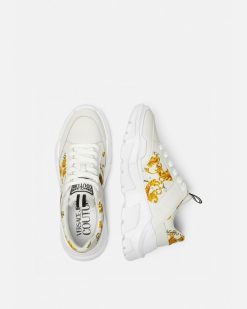 Chaussures | Versace Baskets Speedtrack A Imprime Chain Couture