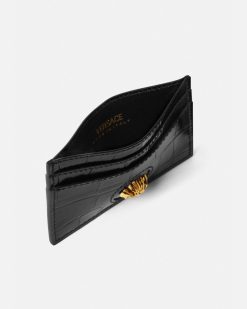 Portefeuilles | Versace Porte-Cartes Effet Croco La Medusa