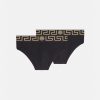 Slips | Versace Lot De Deux Slips A Bordure Greca