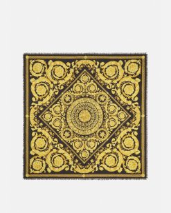 Accessoires Textiles | Versace Chale A Franges Barocco 140 Cm