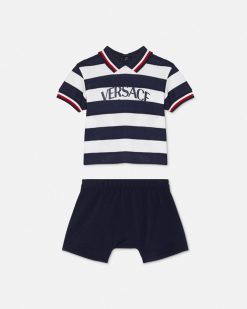 Coffret Cadeau | Versace Ensemble Polo Nautical Stripe Baby