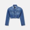 Denim | Versace Veste Courte Arrondie En Jean