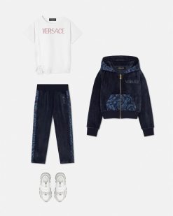 Vetements | Versace T-Shirt Versace Logo Kids Avec Cristaux