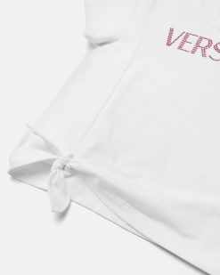 Vetements | Versace T-Shirt Versace Logo Kids Avec Cristaux