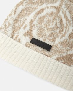 Accessoires Textiles | Versace Bonnet En Maille Jacquard Barocco