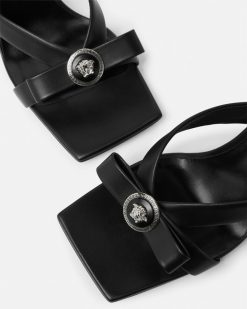 Gianni Ribbon | Versace Gianni Ribbon Sandales En Cuir 70 Mm