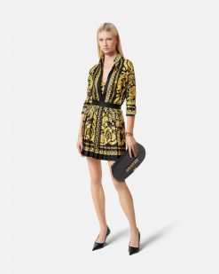 Chemises Et Tops | Versace Chemise Barocco En Soie