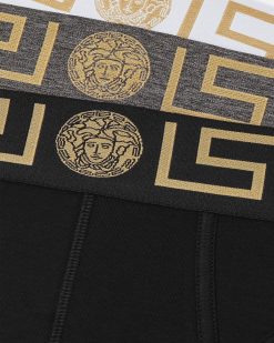 Slips | Versace Lot De Trois Slips A Bordure Greca