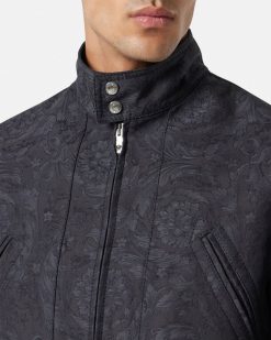 Vestes Et Manteaux | Versace Blouson En Jacquard Barocco