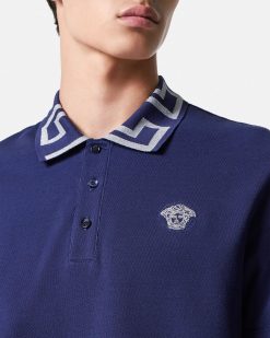 T-Shirts Et Polos | Versace Polo A Col Greca