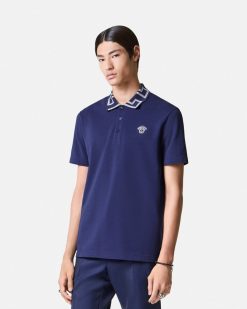 T-Shirts Et Polos | Versace Polo A Col Greca