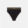 Soutiens-Gorge Et Slips | Versace Slip De Bain Taille Haute A Bordure Greca